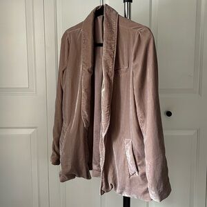 free people | beige velvet jacket | size xs